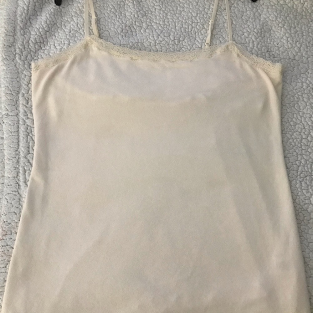 Camisole - Stretch soft Ivory bra shelf/can be worn with or without a bra.